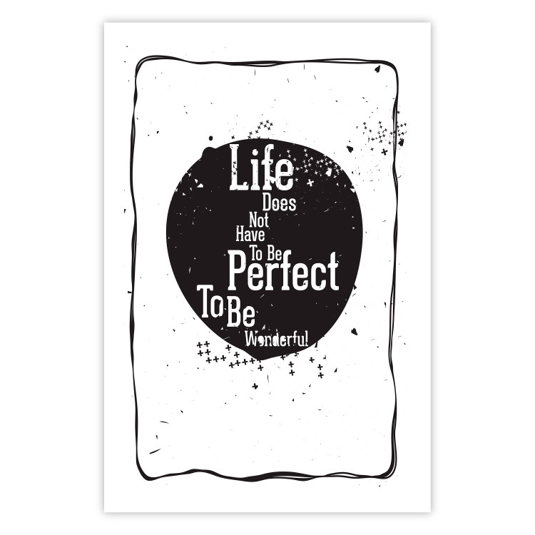 Poster Life quote - black and white motivational texts in a frame 115080