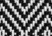 Canvas Print Weaves - Abstraction black and white depicting fancy pattern inspired by the weave fabric in the Scandinavian style 117180 additionalThumb 5