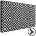 Canvas Print Weaves - Abstraction black and white depicting fancy pattern inspired by the weave fabric in the Scandinavian style 117180 additionalThumb 6