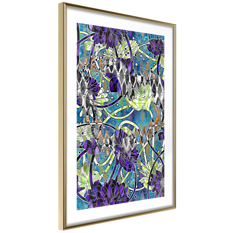 Poster Vibrations of Nature - colorful abstract composition with a floral pattern 118280 additionalImage 8