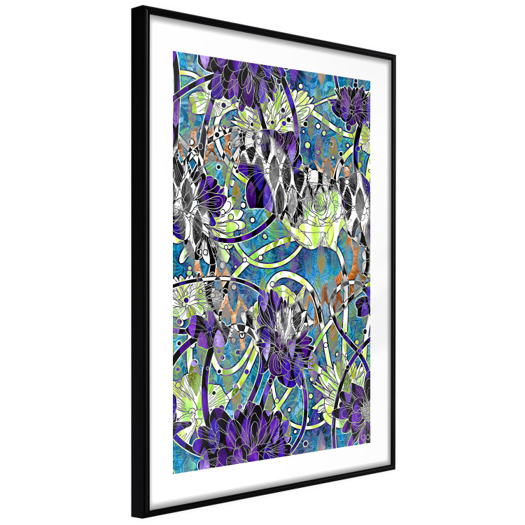 Poster Vibrations of Nature - colorful abstract composition with a floral pattern 118280 additionalImage 11