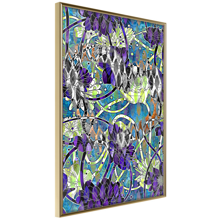 Poster Vibrations of Nature - colorful abstract composition with a floral pattern 118280 additionalImage 12