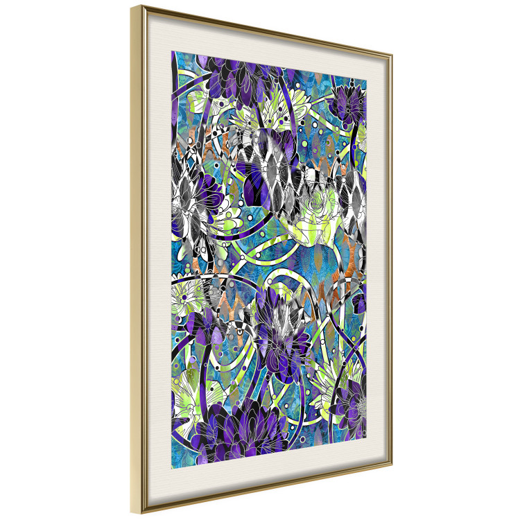Poster Vibrations of Nature - colorful abstract composition with a floral pattern 118280 additionalImage 2