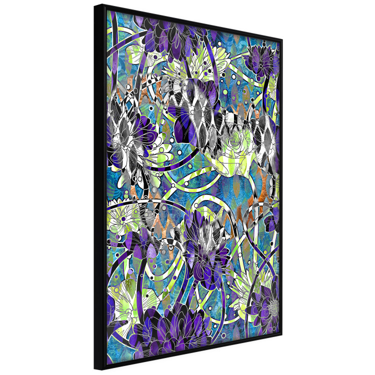 Poster Vibrations of Nature - colorful abstract composition with a floral pattern 118280 additionalImage 12