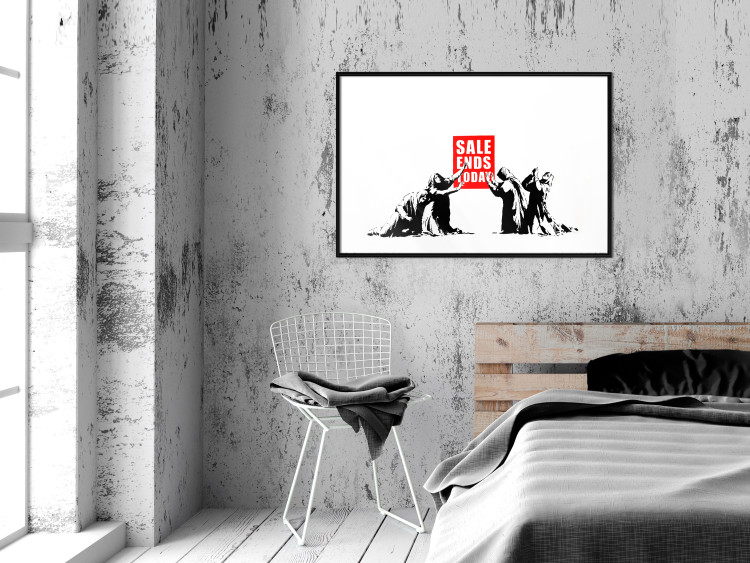 Wall Poster Clearance Sale - Banksy-style graffiti with people and English texts 118780 additionalImage 6