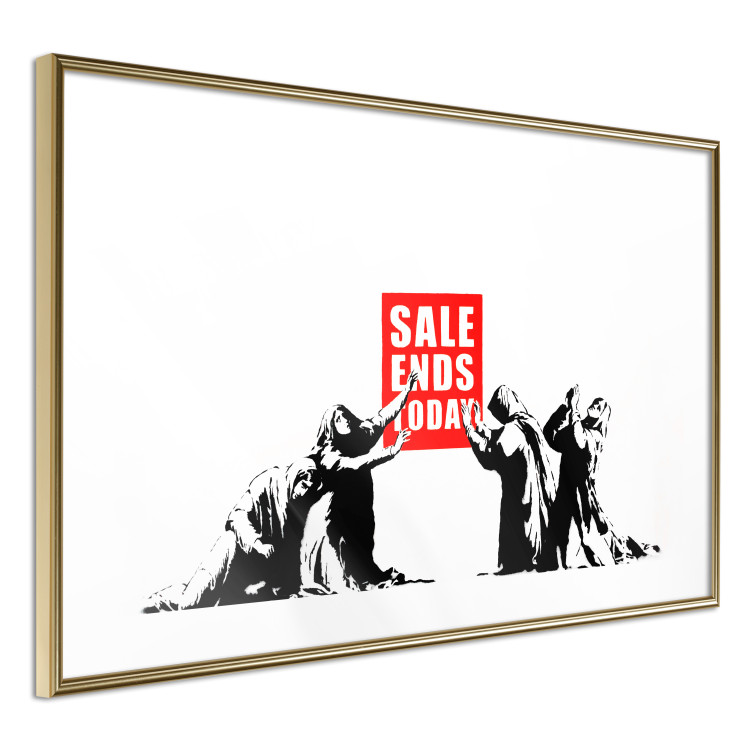 Wall Poster Clearance Sale - Banksy-style graffiti with people and English texts 118780 additionalImage 8