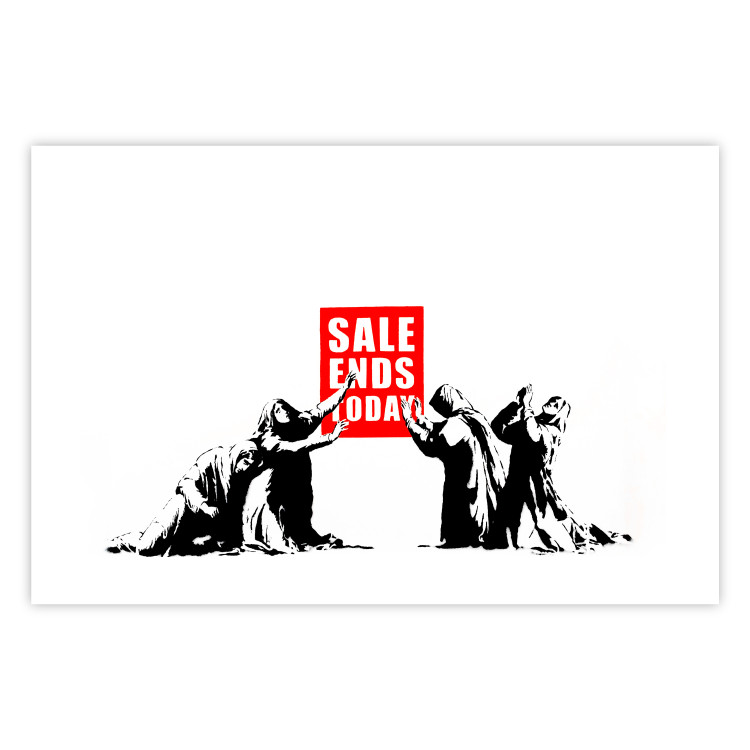 Wall Poster Clearance Sale - Banksy-style graffiti with people and English texts 118780 additionalImage 25