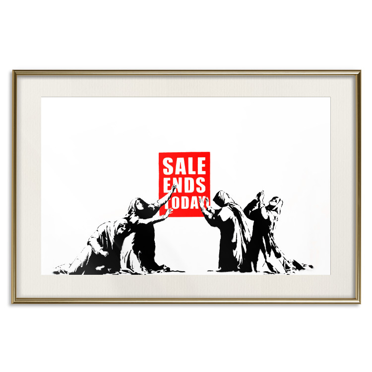Wall Poster Clearance Sale - Banksy-style graffiti with people and English texts 118780 additionalImage 19