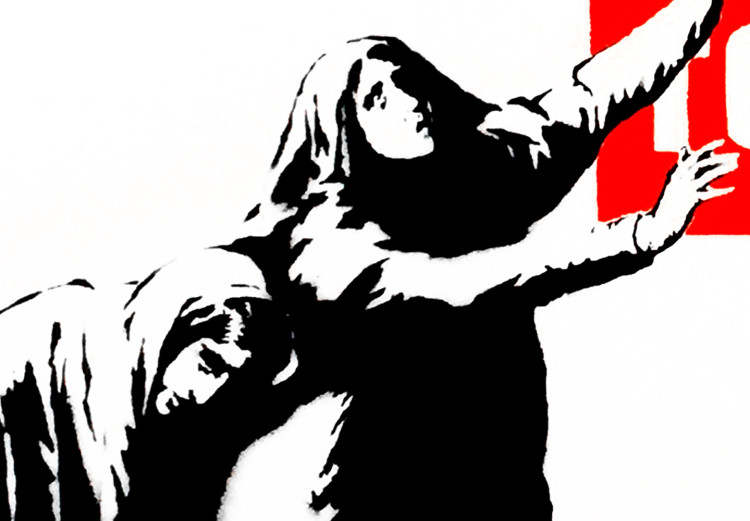 Wall Poster Clearance Sale - Banksy-style graffiti with people and English texts 118780 additionalImage 10