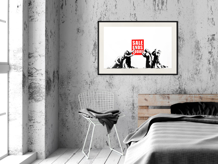 Wall Poster Clearance Sale - Banksy-style graffiti with people and English texts 118780 additionalImage 22