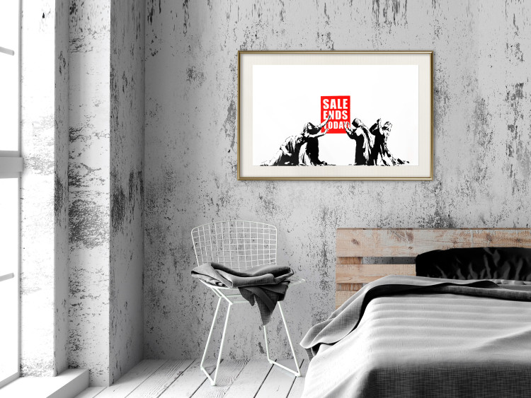 Wall Poster Clearance Sale - Banksy-style graffiti with people and English texts 118780 additionalImage 21