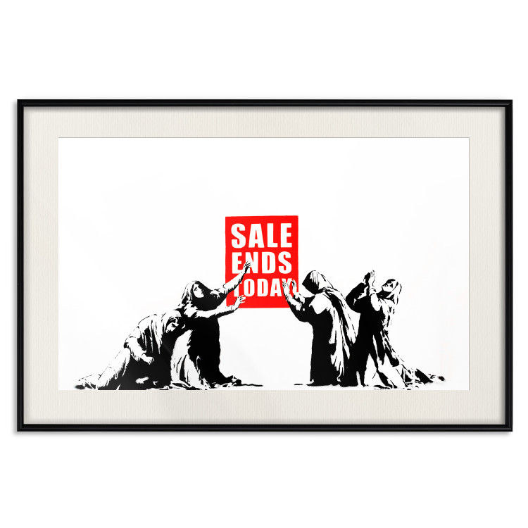 Wall Poster Clearance Sale - Banksy-style graffiti with people and English texts 118780 additionalImage 18