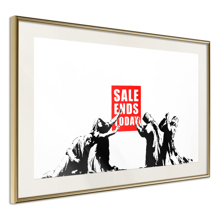 Wall Poster Clearance Sale - Banksy-style graffiti with people and English texts 118780 additionalImage 2