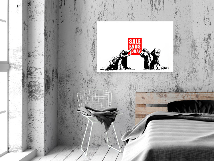 Wall Poster Clearance Sale - Banksy-style graffiti with people and English texts 118780 additionalImage 23