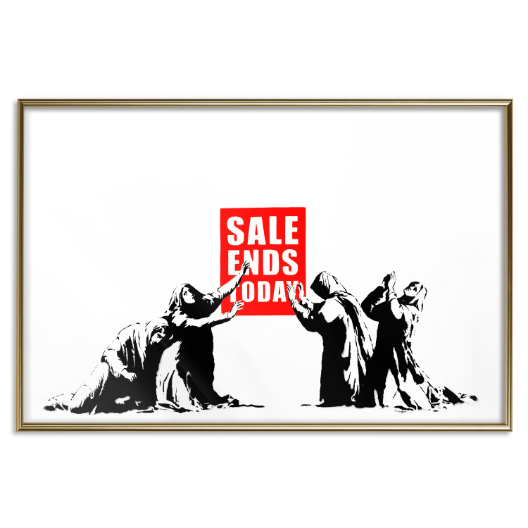 Wall Poster Clearance Sale - Banksy-style graffiti with people and English texts 118780 additionalImage 20