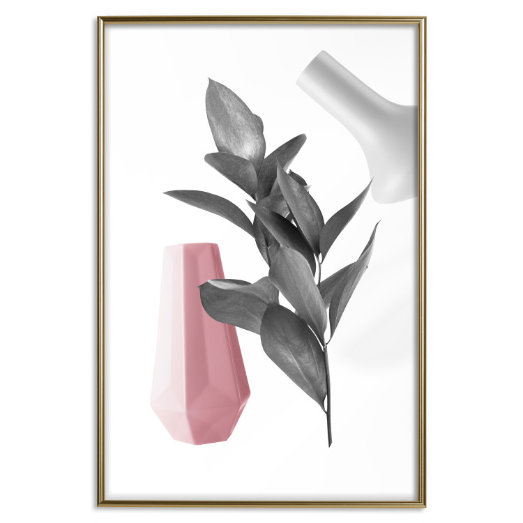 Wall Poster Spirit of Creation - abstraction of gray plant and vases on white background 123280 additionalImage 16