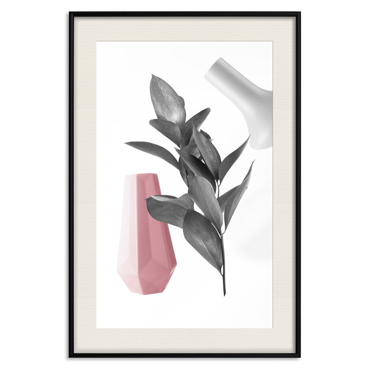 Wall Poster Spirit of Creation - abstraction of gray plant and vases on white background 123280 additionalImage 18