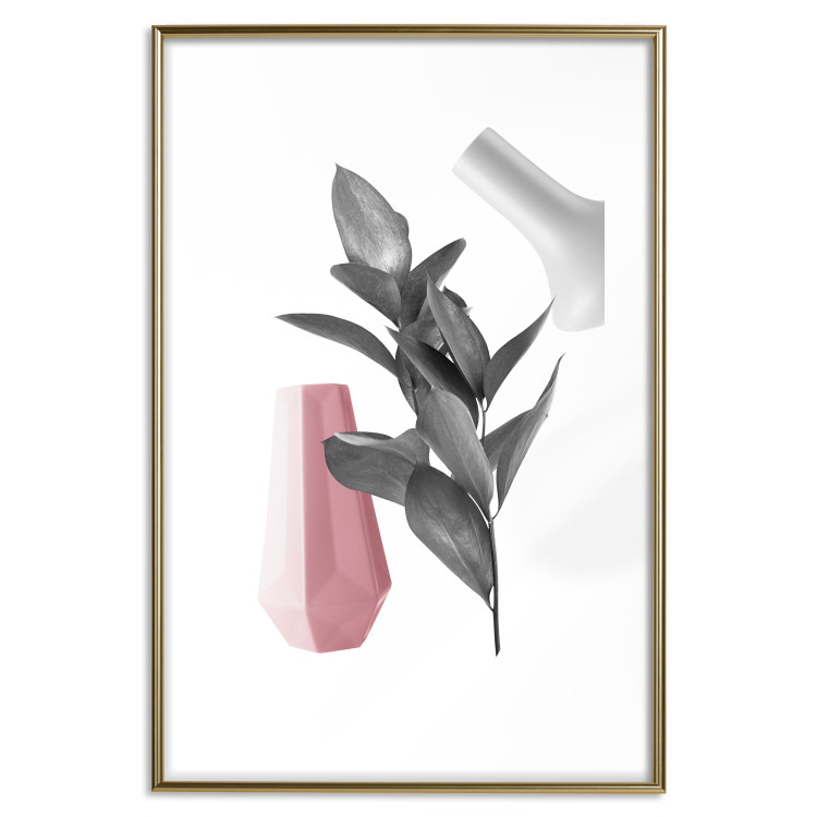 Wall Poster Spirit of Creation - abstraction of gray plant and vases on white background 123280 additionalImage 16