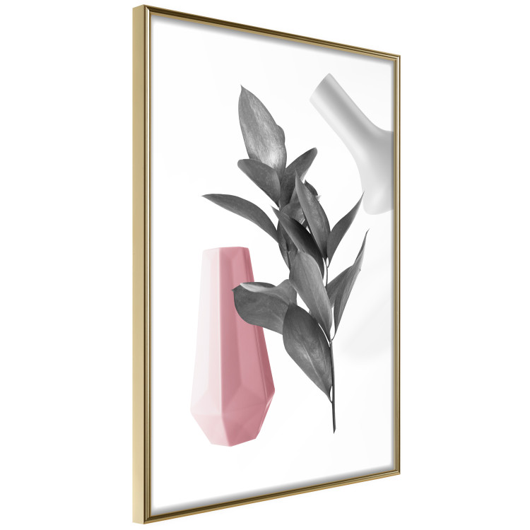 Wall Poster Spirit of Creation - abstraction of gray plant and vases on white background 123280 additionalImage 12
