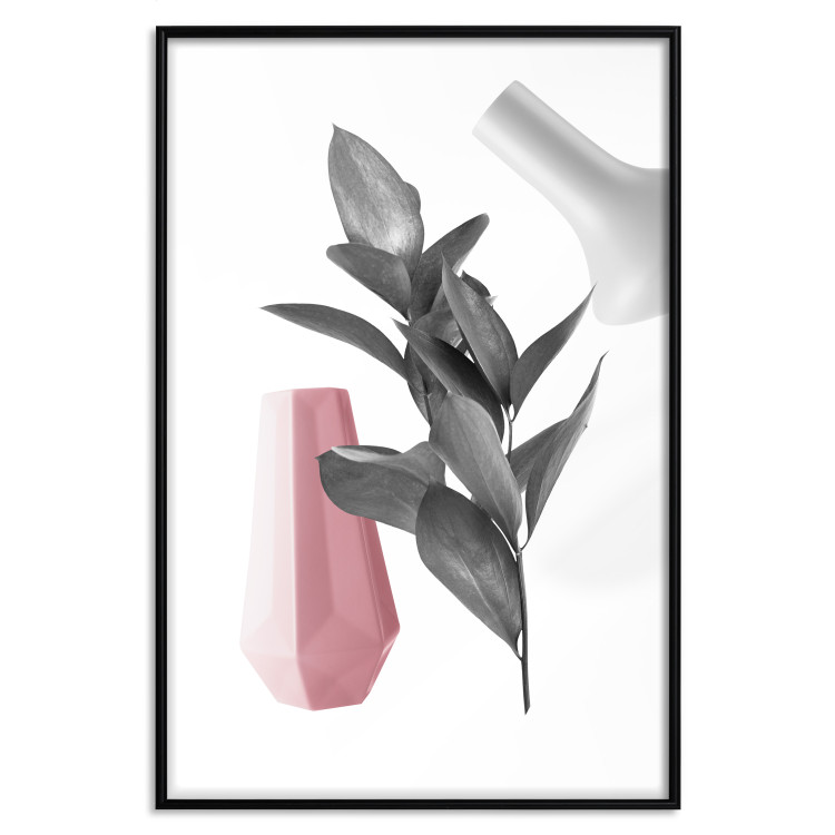 Wall Poster Spirit of Creation - abstraction of gray plant and vases on white background 123280 additionalImage 24