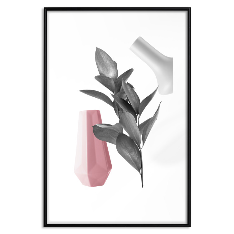 Wall Poster Spirit of Creation - abstraction of gray plant and vases on white background 123280 additionalImage 15