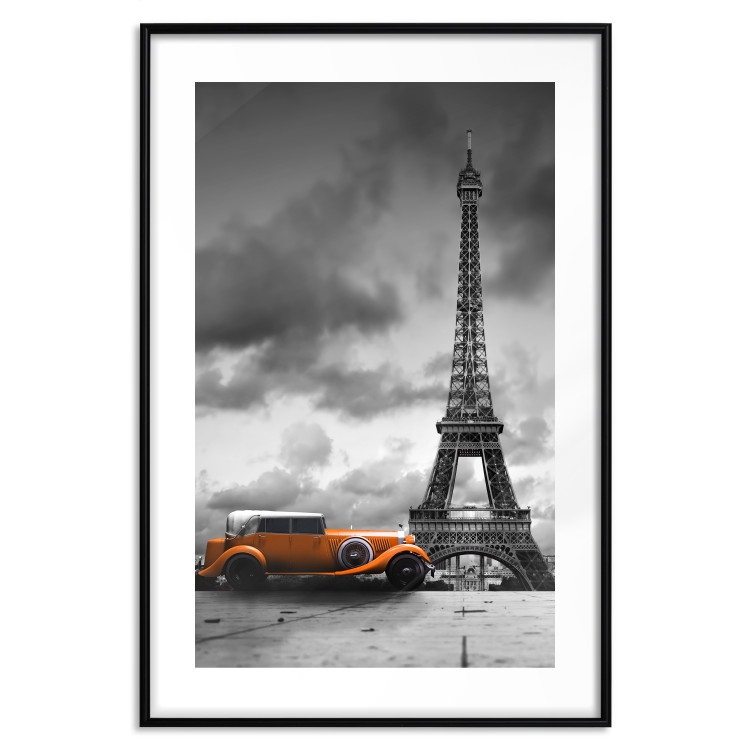 Poster Orange Car - photograph of vehicle against Eiffel Tower and sky 123880 additionalImage 15