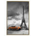 Poster Orange Car - photograph of vehicle against Eiffel Tower and sky 123880 additionalThumb 16