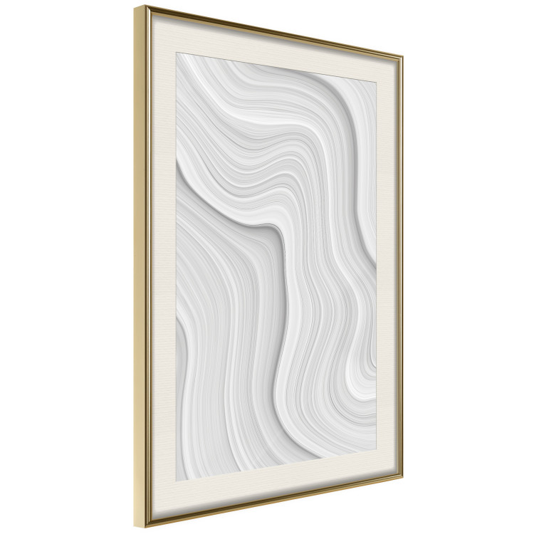 Wall Poster Snowdrift - gray path with line texture in artistic motif 124480 additionalImage 2