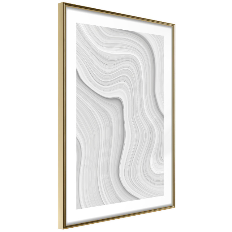 Wall Poster Snowdrift - gray path with line texture in artistic motif 124480 additionalImage 8
