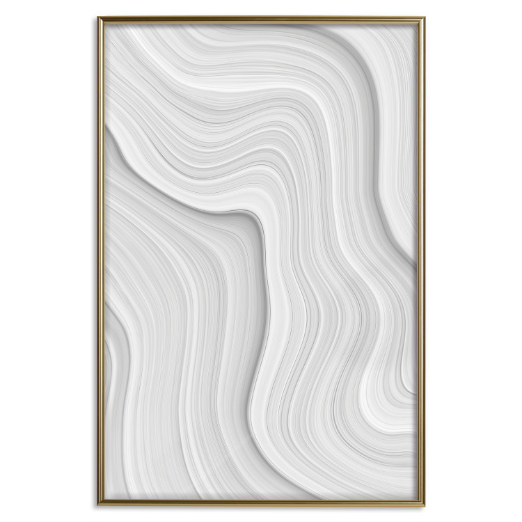 Wall Poster Snowdrift - gray path with line texture in artistic motif 124480 additionalImage 20