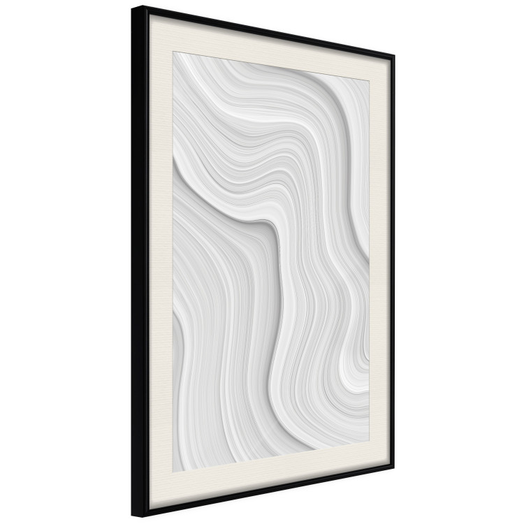 Wall Poster Snowdrift - gray path with line texture in artistic motif 124480 additionalImage 3