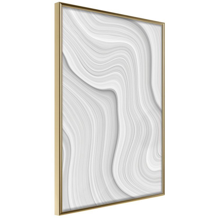 Wall Poster Snowdrift - gray path with line texture in artistic motif 124480 additionalImage 12