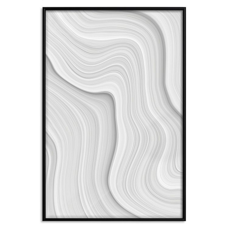 Wall Poster Snowdrift - gray path with line texture in artistic motif 124480 additionalImage 24