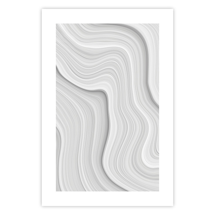 Wall Poster Snowdrift - gray path with line texture in artistic motif 124480 additionalImage 25