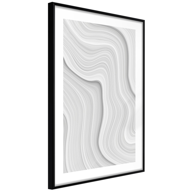 Wall Poster Snowdrift - gray path with line texture in artistic motif 124480 additionalImage 11