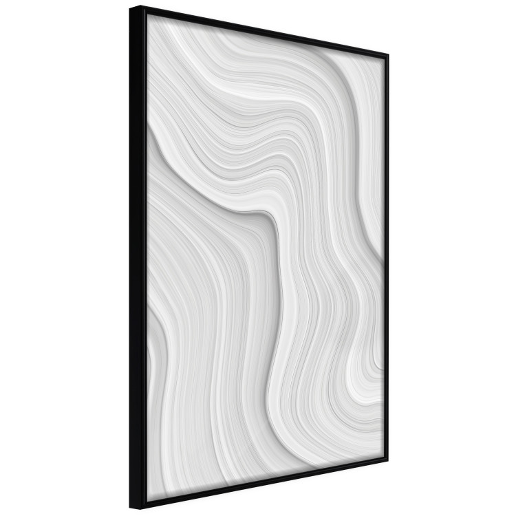 Wall Poster Snowdrift - gray path with line texture in artistic motif 124480 additionalImage 10
