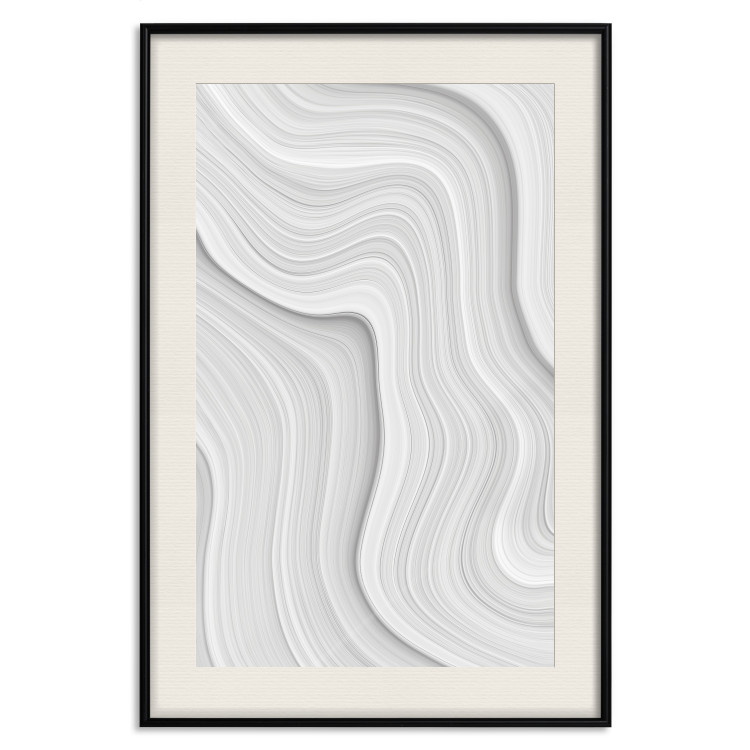 Wall Poster Snowdrift - gray path with line texture in artistic motif 124480 additionalImage 18