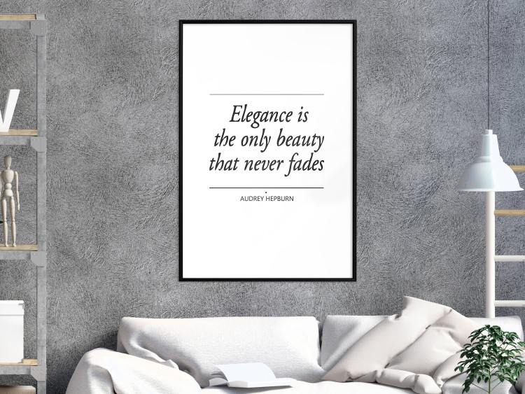 Poster Hepburn Quote - English quote on a contrasting white background 126680 additionalImage 18