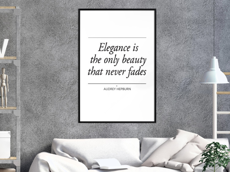 Poster Hepburn Quote - English quote on a contrasting white background 126680 additionalImage 4