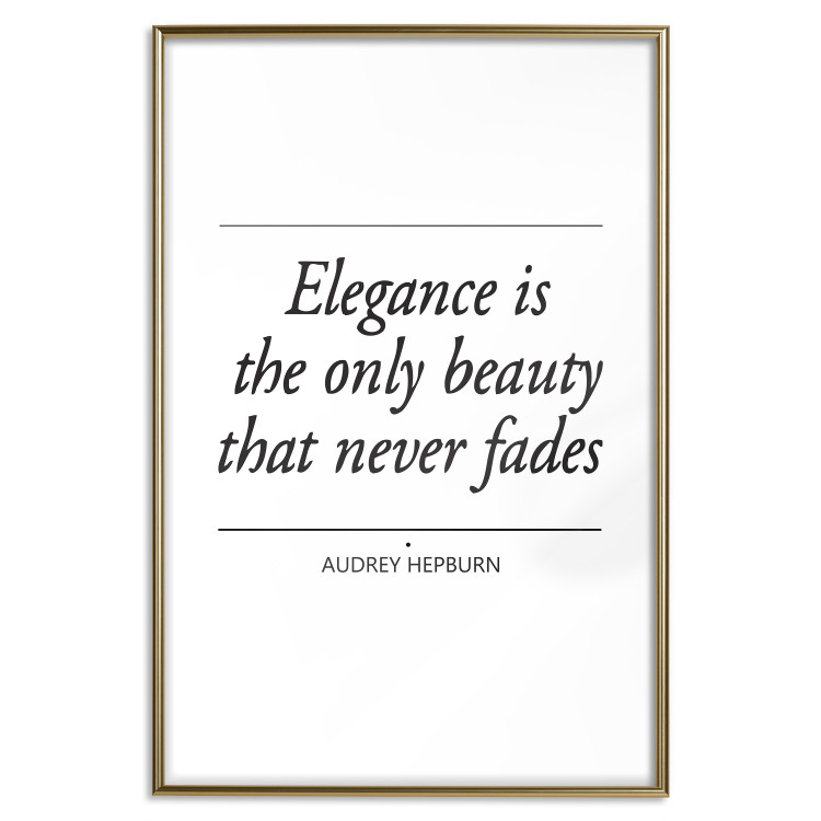 Poster Hepburn Quote - English quote on a contrasting white background 126680 additionalImage 17