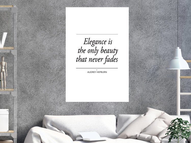 Poster Hepburn Quote - English quote on a contrasting white background 126680 additionalImage 3