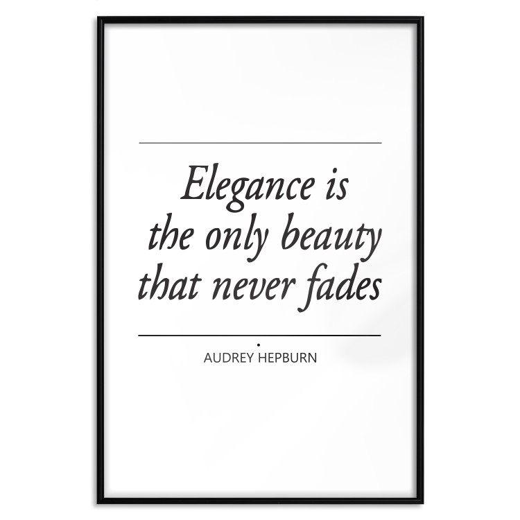 Poster Hepburn Quote - English quote on a contrasting white background 126680 additionalImage 16