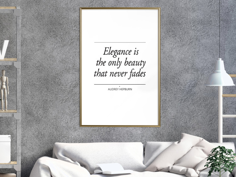 Poster Hepburn Quote - English quote on a contrasting white background 126680 additionalImage 13