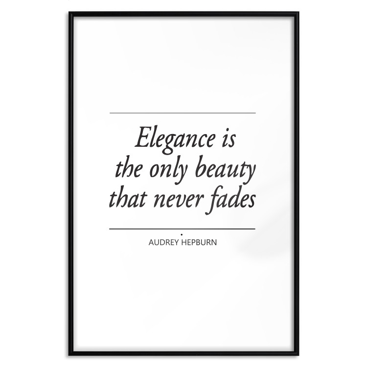 Poster Hepburn Quote - English quote on a contrasting white background 126680 additionalImage 15