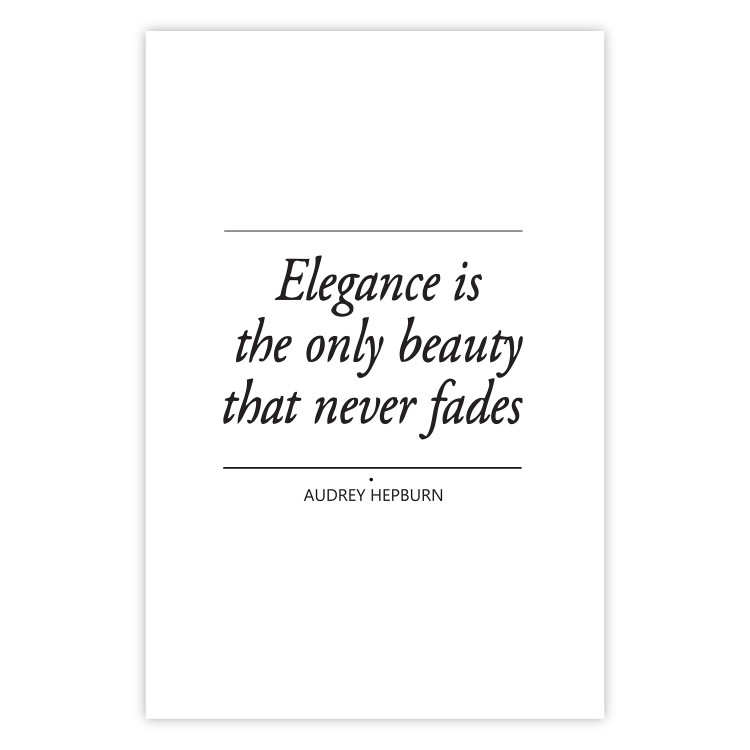 Poster Hepburn Quote - English quote on a contrasting white background 126680 additionalImage 19