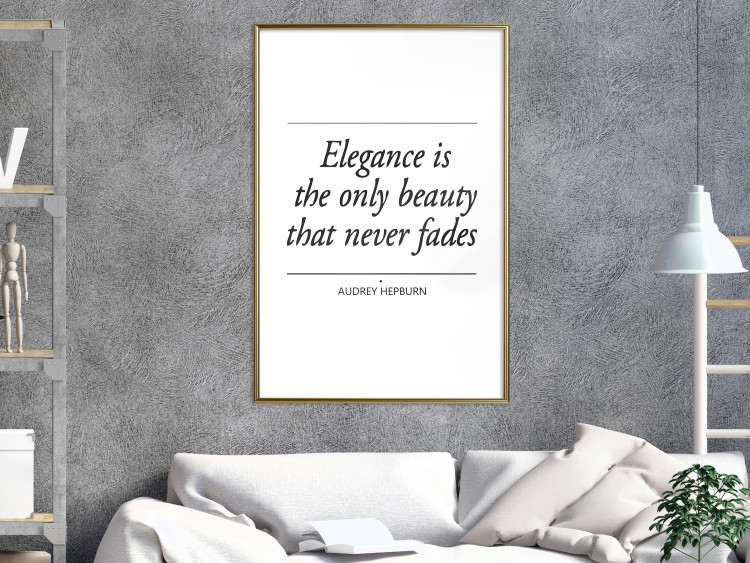 Poster Hepburn Quote - English quote on a contrasting white background 126680 additionalImage 5