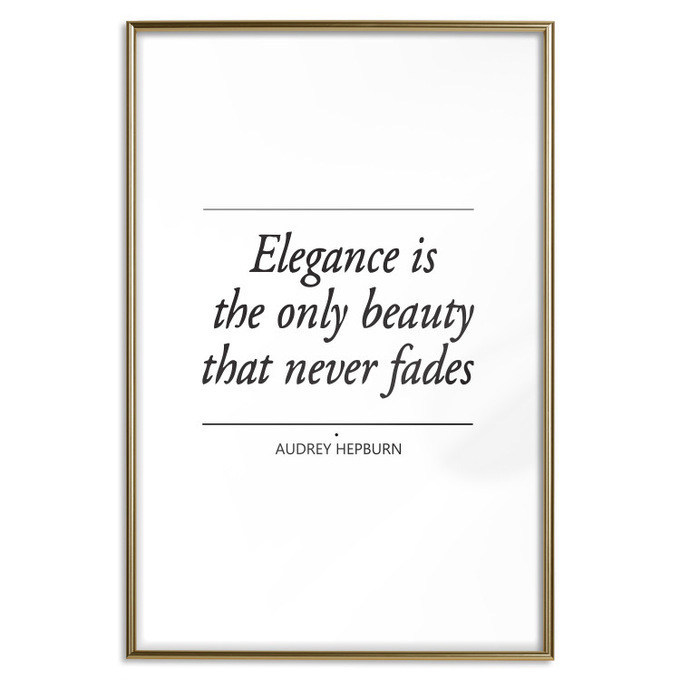 Poster Hepburn Quote - English quote on a contrasting white background 126680 additionalImage 14