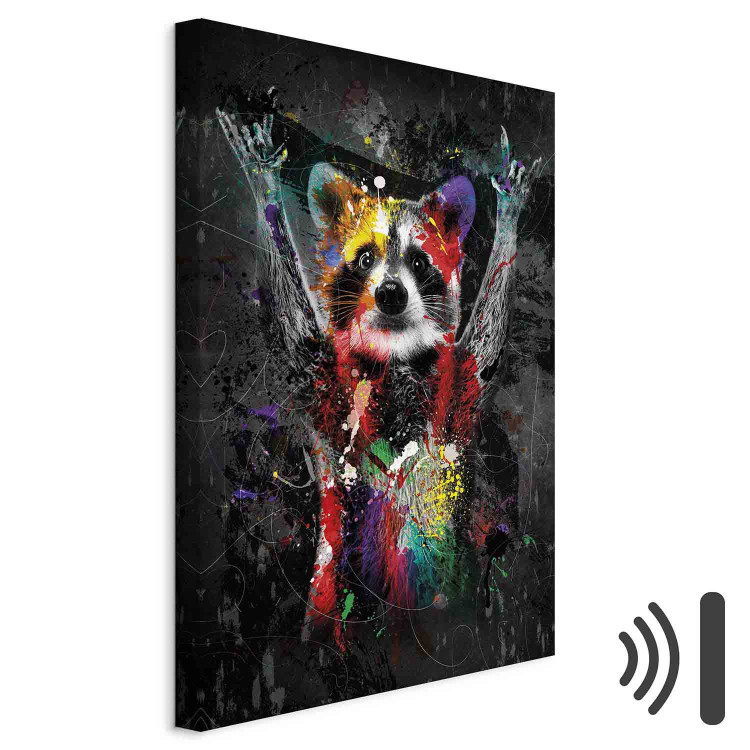 Canvas Print Colourful Animals: Racoon (1 Part) Vertical 126980 additionalImage 8