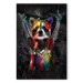 Canvas Print Colourful Animals: Racoon (1 Part) Vertical 126980