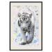 Poster White Tiger - tropical animal on background of colorful watercolor dots 127880 additionalThumb 19